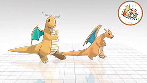 The Same Charizard & Dragonite Video Dancing With Differents Songs